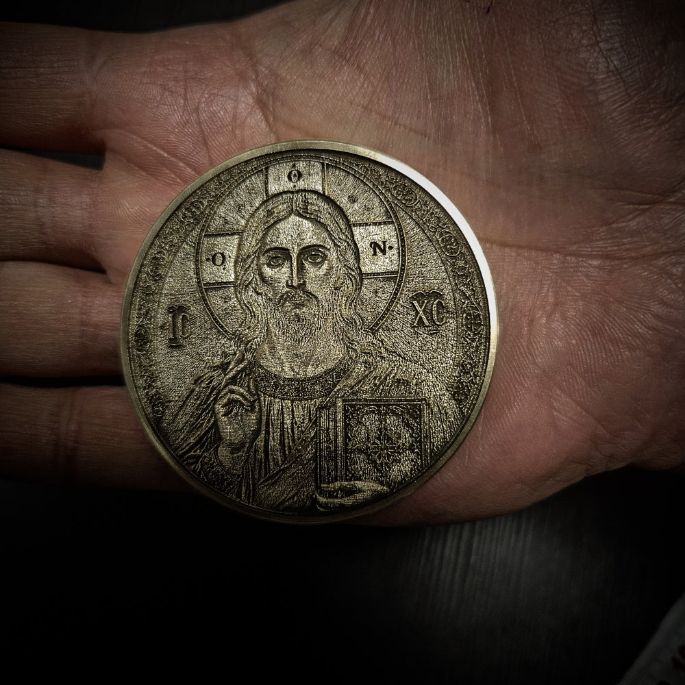 Moneda Credinței Eterne – Chipul lui Iisus în bronz